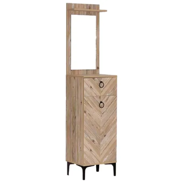 Dulap pentru antreu Moda Life History Smart Mirrored Cloakroom PAL / Lemn natural photo 1 Dulap pentru antreu Moda Life History Smart Mirrored Cloakroom PAL / Lemn natural photo 1