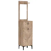 Dulap pentru antreu Moda Life History Smart Mirrored Cloakroom PAL / Lemn natural
