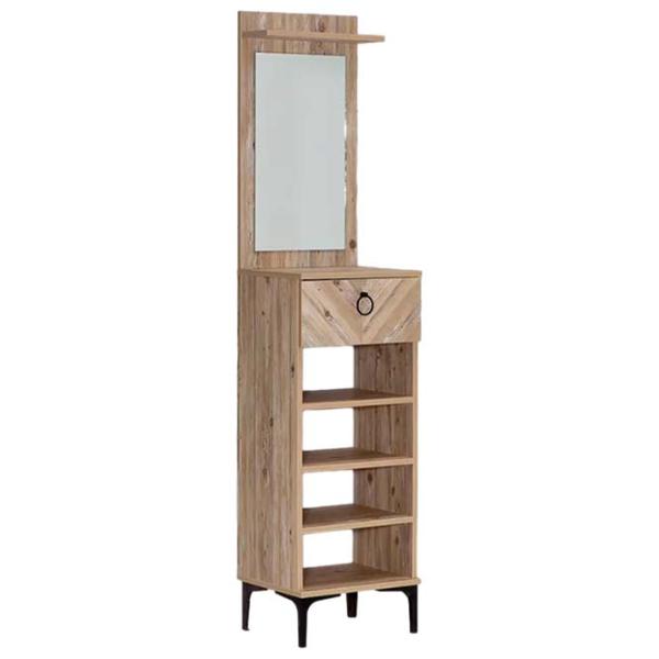 Dulap pentru antreu Moda Life History Smart Mirrored Cloakroom PAL / Lemn natural photo 2 Dulap pentru antreu Moda Life History Smart Mirrored Cloakroom PAL / Lemn natural photo 2