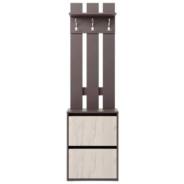 Dulap pentru antreu ML-Mobila МЛ № 6 (600) PAL / Stejar Craft Alb photo 1