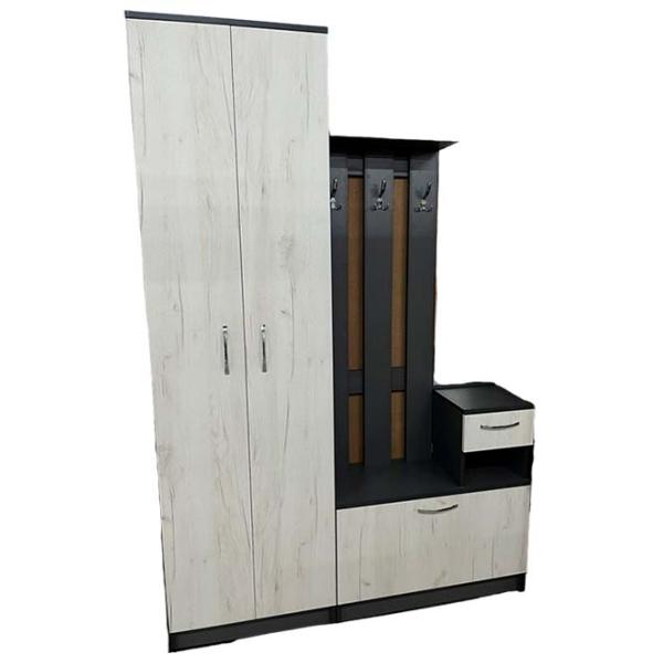 Dulap pentru antreu ML-Mobila МЛ - 4 PAL / Stejar Craft Alb photo 1