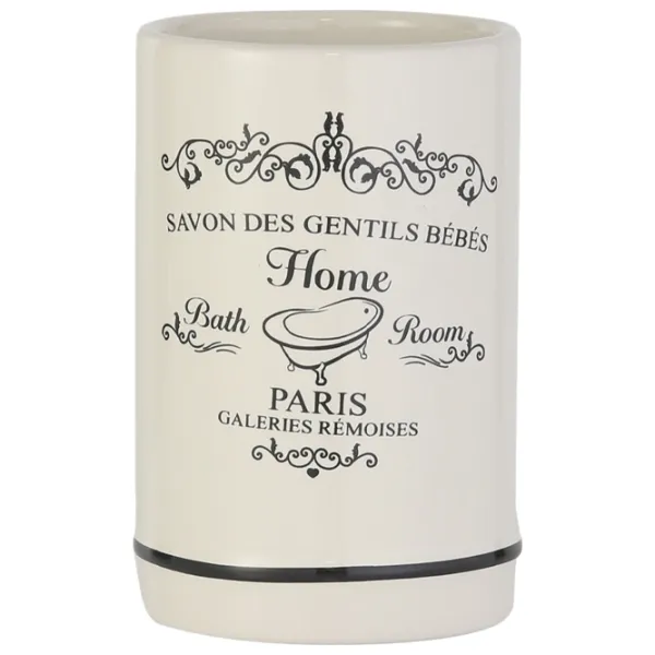 Pahar pentru periuțe de dinți Axentia Paris Ceramică / White / Pe masă photo 1 Pahar pentru periuțe de dinți Axentia Paris Ceramică / White / Pe masă photo 1