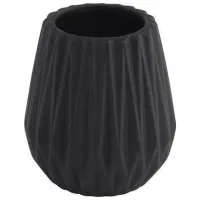 Pahar pentru periuțe de dinți Axentia 128181  Ceramică / Black / Pe masă