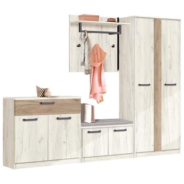 Шкаф для прихожей Modern Karolina (Craft Oak White/Slate Gray) ДСП / Дуб Крафт Белый photo 1