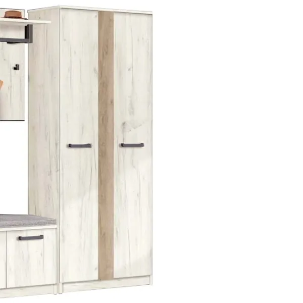 Шкаф для прихожей Modern Karolina (Craft Oak White/Slate Gray) ДСП / Дуб Крафт Белый photo 2