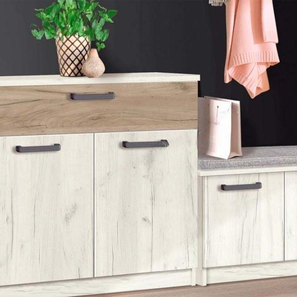 Шкаф для прихожей Modern Karolina (Craft Oak White/Slate Gray) ДСП / Дуб Крафт Белый photo 4