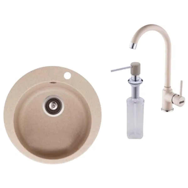 Chiuvetă Franke Pachet ROG 610 51 x 51 / Compozit / Beige photo 1 Chiuvetă Franke Pachet ROG 610 51 x 51 / Compozit / Beige photo 1