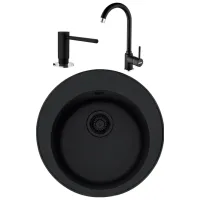 Chiuvetă Franke Pachet ROG 610 51 x 51 / Compozit / Black