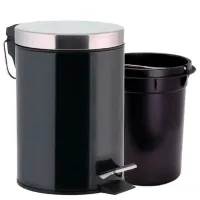 Мусорное ведро Axentia 120292 3 л / Металл / Черный photo 2