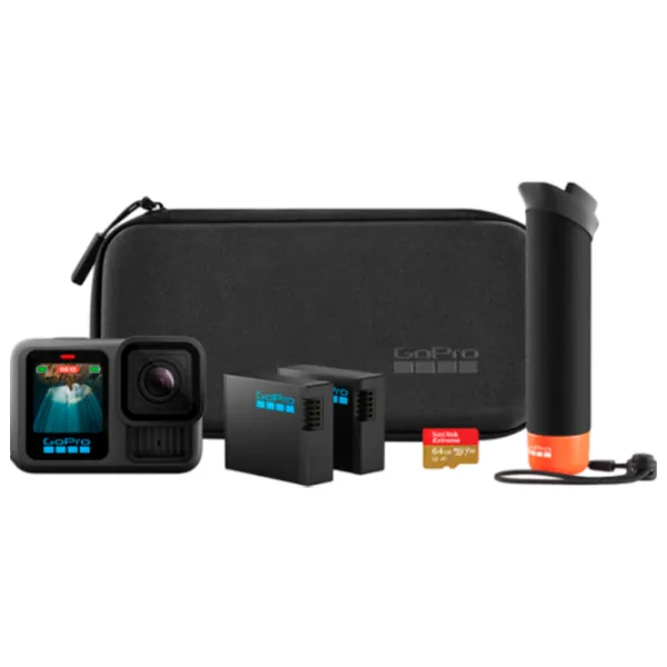 Cameră action GoPro Hero 13 + Accessories Bundle (Сard 64GB+Handler+Battery) 27.6 MP / 1900 mAh / Black photo 6