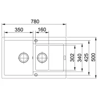 Кухонная мойка Franke Pachet MRG 651-78 78 x 50 / Композитный / Черный photo 4
