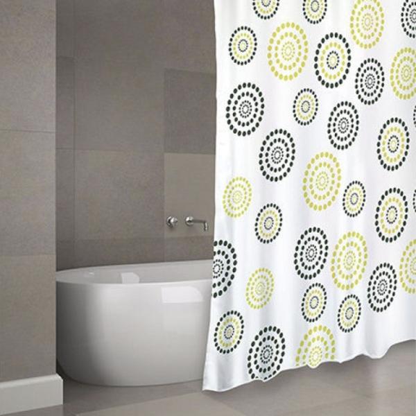 Шторка для ванной MSV Premium Dots 200 x 180 см / Полиэстер / Разноцветный photo 2