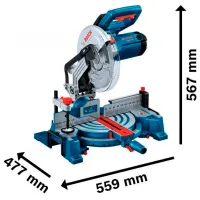 Fierăstrău pentru tăieri înclinate Bosch GCM 254 254 mm / Blue photo 5