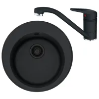 Chiuvetă Franke Pachet ROG 610 51 x 51 / Compozit / Black