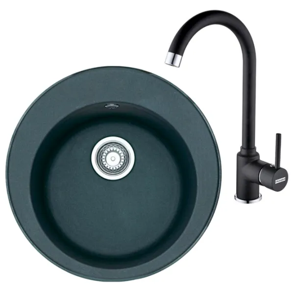 Кухонная мойка Franke Pachet ROG 610 51 x 51 / Композитный / Черный photo 1