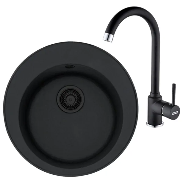 Кухонная мойка Franke Pachet ROG 610 51 x 51 / Композитный / Черный photo 1