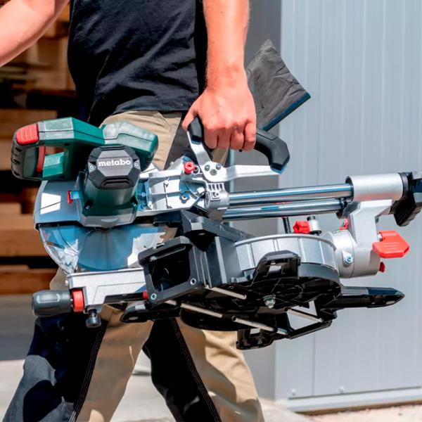 Fierăstrău pentru tăieri înclinate Metabo KGS 18 LTX BL 216  / Green photo 5