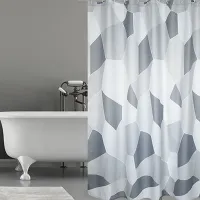 Perdea de duș MSV Premium Origami 200 x 180 cm / Poliester / Multicolor