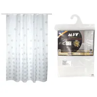 Шторка для ванной MSV Premium Thika 200 x 180 см / Полиэстер / Белый