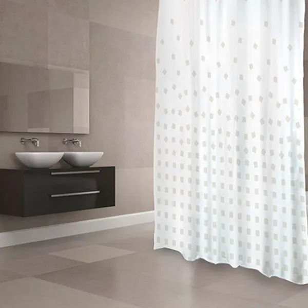 Шторка для ванной MSV Premium Thika 200 x 180 см / Полиэстер / Белый photo 2