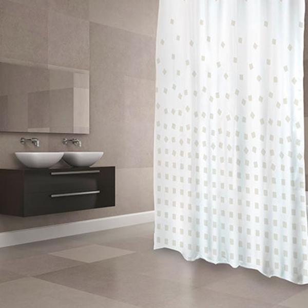 Шторка для ванной MSV Premium Thika 200 x 180 см / Полиэстер / Белый photo 2