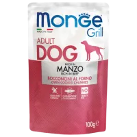 Корм для собак влажный Monge Grill Pouch M01315 0.1 кг / Говядина