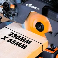 Дисковая пила Evolution R210 SMS 210 мм / Черный photo 2