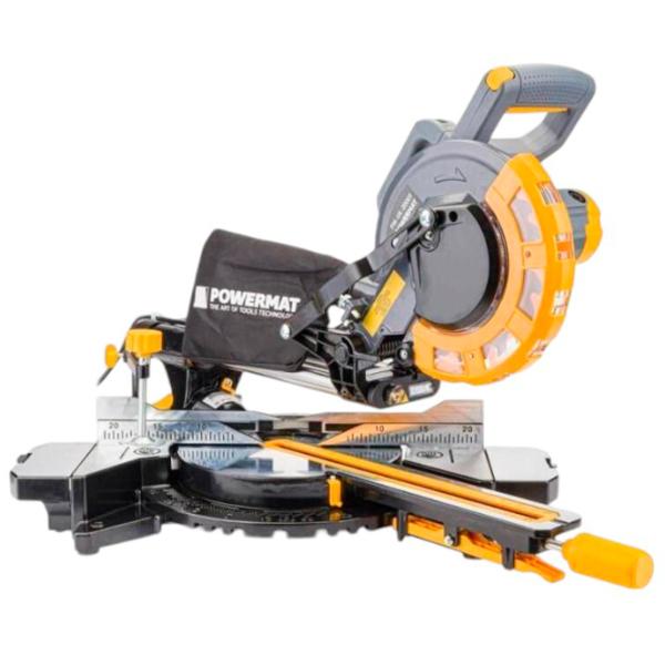Fierăstrău pentru tăieri înclinate Powermat PM-UK-2000T 210 mm / Yellow photo 1