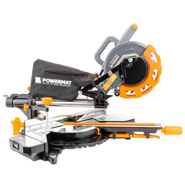 Fierăstrău pentru tăieri înclinate Powermat PM-UK-2000T 210 mm / Yellow photo 2