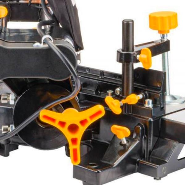 Fierăstrău pentru tăieri înclinate Powermat PM-UK-2000T 210 mm / Yellow photo 4