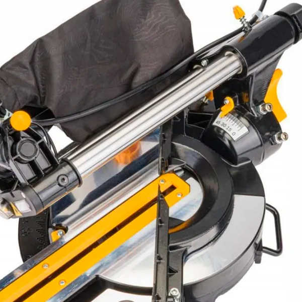 Fierăstrău pentru tăieri înclinate Powermat PM-UK-2000T 210 mm / Yellow photo 6