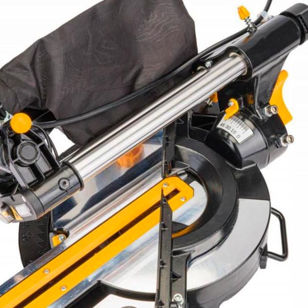 Fierăstrău pentru tăieri înclinate Powermat PM-UK-2000T 210 mm / Yellow photo 6
