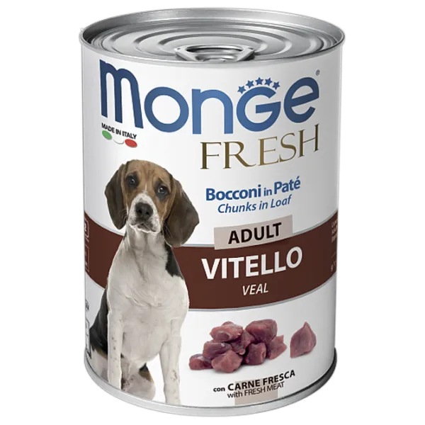 Hrană pentru câini umedă Monge Fresh M01445 0.4 kg / Vită photo 1 Hrană pentru câini umedă Monge Fresh M01445 0.4 kg / Vită photo 1