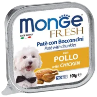 Корм для собак влажный Monge Fresh Pate M01306 0.1 кг / Курица