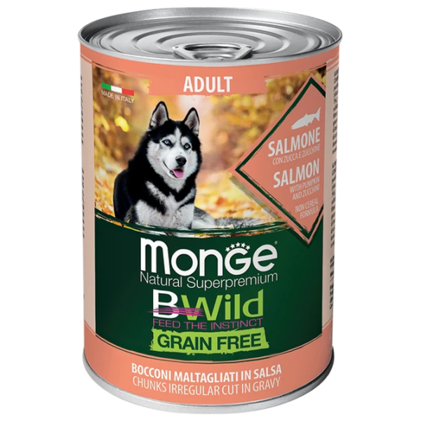 Hrană pentru câini umedă Monge Bwild M01262 0.4 kg / Dovlecei photo 1 Hrană pentru câini umedă Monge Bwild M01262 0.4 kg / Dovlecei photo 1