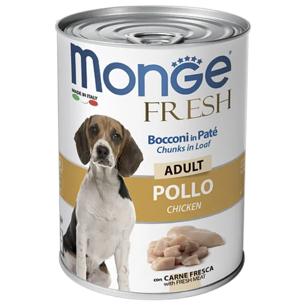 Hrană pentru câini umedă Monge Fresh M01447 0.4 kg / Găină photo 1 Hrană pentru câini umedă Monge Fresh M01447 0.4 kg / Găină photo 1