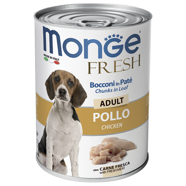 Hrană pentru câini umedă Monge Fresh M01447 0.4 kg / Găină photo 1 Hrană pentru câini umedă Monge Fresh M01447 0.4 kg / Găină photo 1