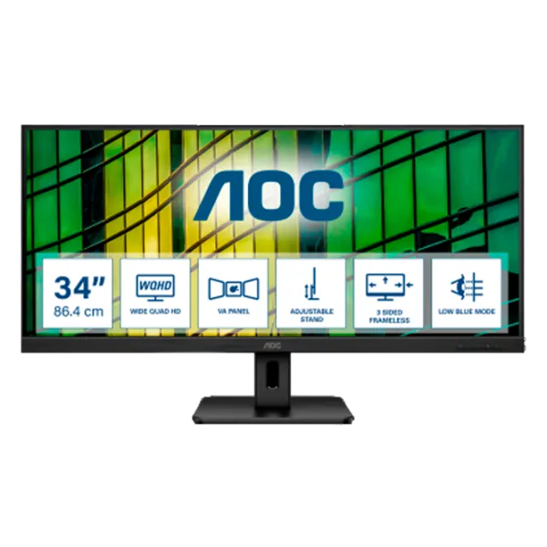 Монитор AOC U34E2M 34" Quad HD 100 Гц / 4 мс / Черный photo 1
