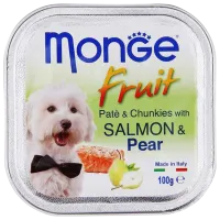 Hrană pentru câini umedă Monge Fruit M01324 0.1 kg / Somon, pere