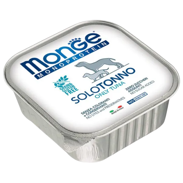 Hrană pentru câini umedă Monge Solo Pate M01416 0.15 kg / Ton photo 1 Hrană pentru câini umedă Monge Solo Pate M01416 0.15 kg / Ton photo 1