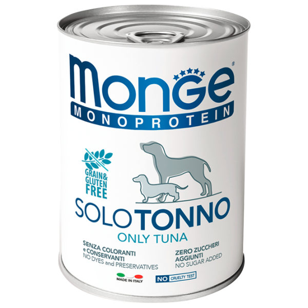 Hrană pentru câini umedă Monge Solo Pate M01424 0.4 kg / Ton photo 1 Hrană pentru câini umedă Monge Solo Pate M01424 0.4 kg / Ton photo 1