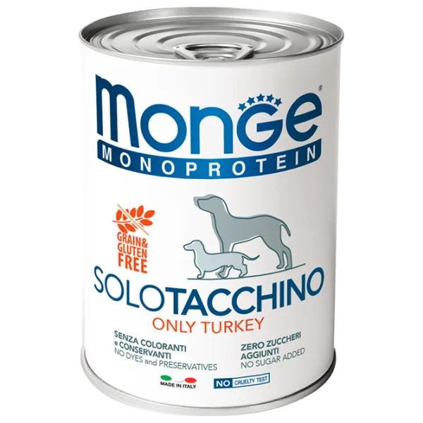 Hrană pentru câini umedă Monge Solo Pate M01422 0.15 kg / Curcan photo 1