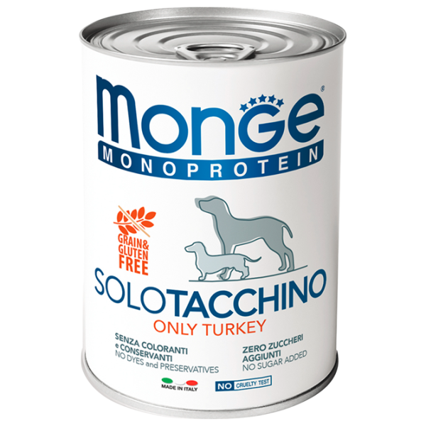 Hrană pentru câini umedă Monge Solo Pate M01422 0.15 kg / Curcan photo 1