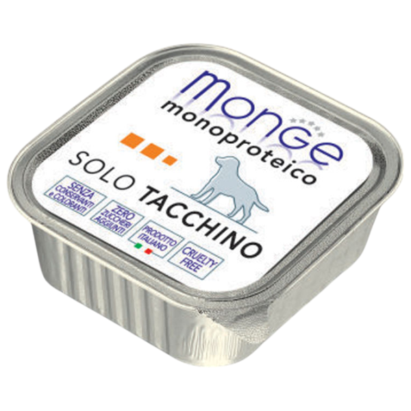Hrană pentru câini umedă Monge Solo Pate M01414 0.15 kg / Curcan photo 1