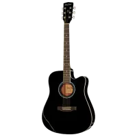 Электроакустическая гитара Harley Benton D-120CE TB BK 4/4, Dreadnought, Черный
