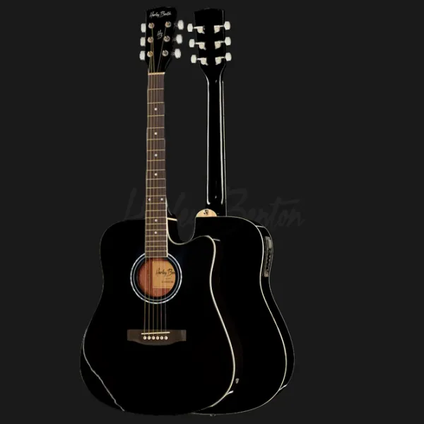 Chitară electro-acustică Harley Benton D-120CE TB BK 4/4, Dreadnought, Black photo 13