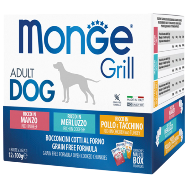 Hrană pentru câini umedă Monge Grill Mix Box M01751 1.2 kg / Pește photo 1