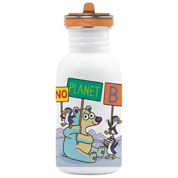 Sticlă pentru apă Laken Basic Steel No Planet White photo 1
