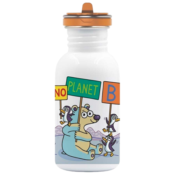 Sticlă pentru apă Laken Basic Steel No Planet White photo 1