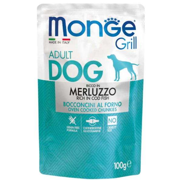 Hrană pentru câini umedă Monge Grill Pouch M01313 0.1 kg / Pește photo 1 Hrană pentru câini umedă Monge Grill Pouch M01313 0.1 kg / Pește photo 1